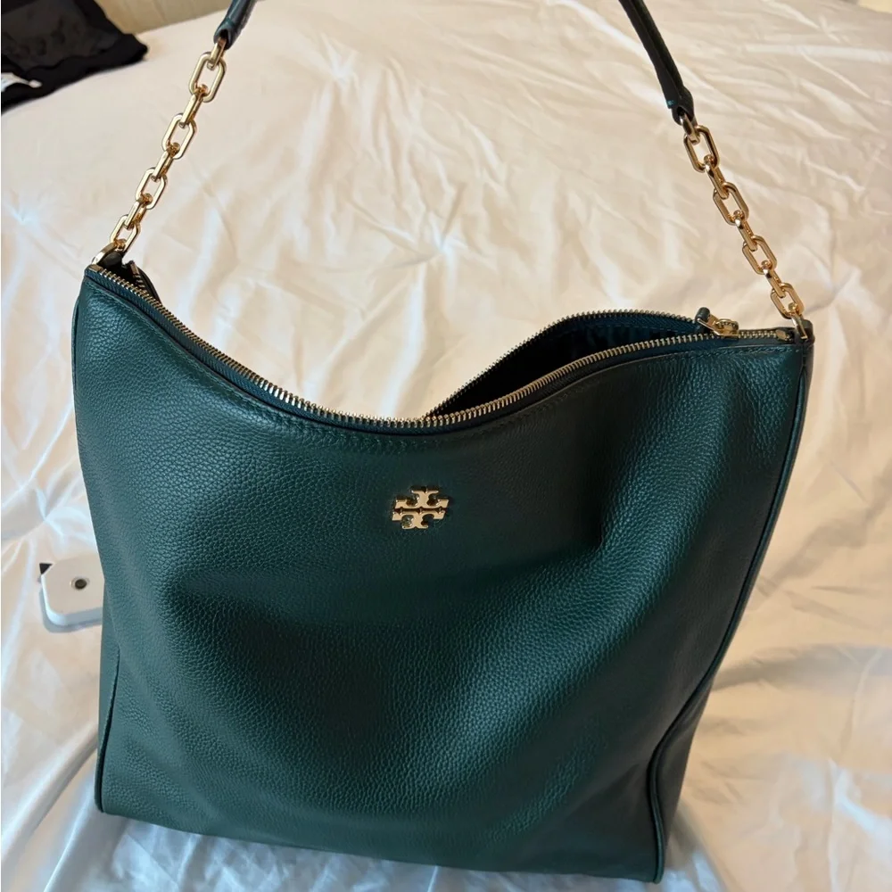 EUC Tory Burch Green Leather Shoulder Bag - Picture 1 of 13